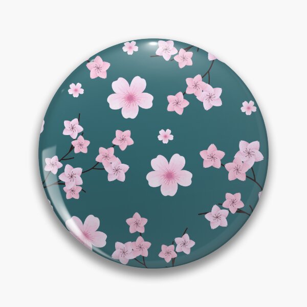 Item preview, Cherry Blossom Drops - Teal designed and sold by Inspirarmi-.