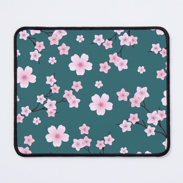 Item preview, Cherry Blossom Drops - Teal designed and sold by Inspirarmi-.