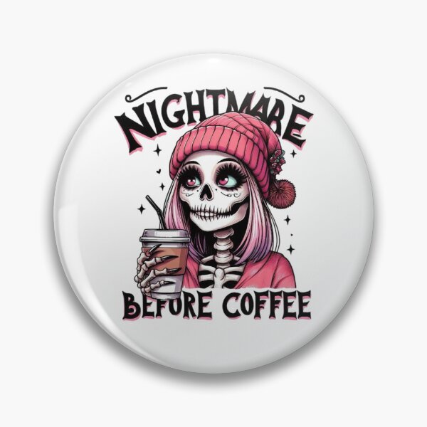 Item preview, Nightmare Before Coffee Skeleton Girl designed and sold by INKRebelGraphic.