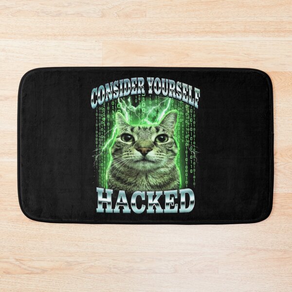 Item preview, Hacker Cat Shirt Funny Cat Meme T-Shirt Consider Yourself Hacked Tee Cyber Security Tech Humor Top Gift for Hacker [Black Shirt Only] designed and sold by Off-Road-Zone.