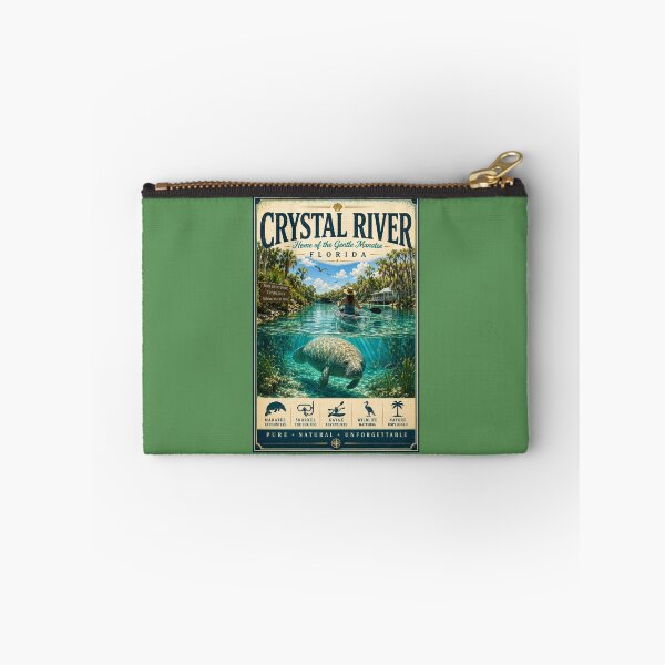 Item preview, Crystal River Florida | Home of the Gentle Manatee | Vintage Travel Poster designed and sold by piketo.