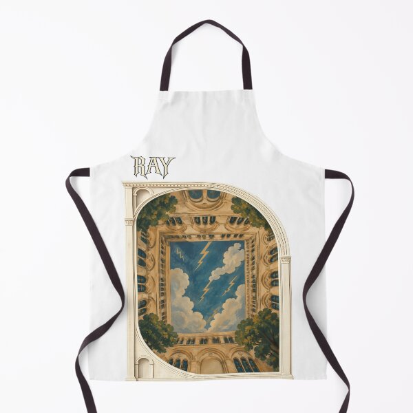 Item preview, Classical Courtyard Storm | Lightning Sky Architecture Art designed and sold by Luna Haven.
