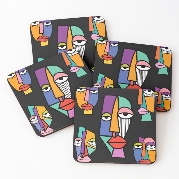 Item preview, Modern Geometric Faces Collage designed and sold by MTacher.