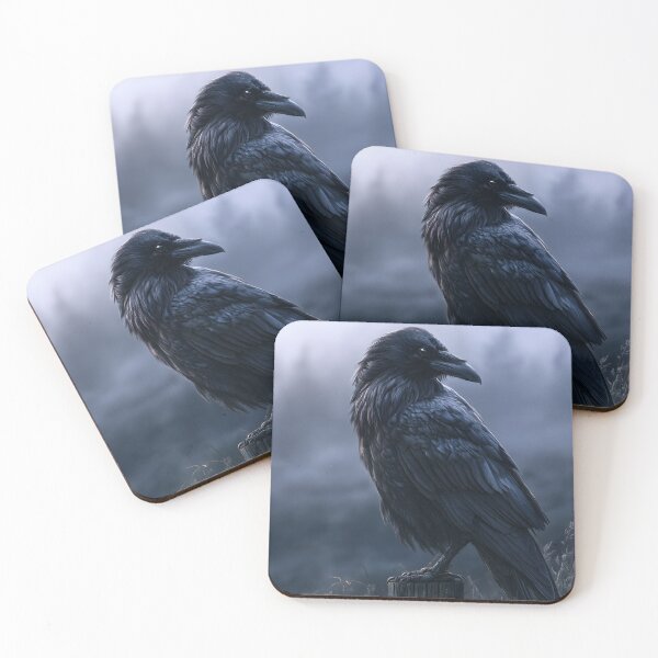 Item preview, Raven on Fence Post, Wildlife designed and sold by GuildedWordGraphics.