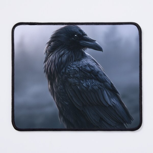 Item preview, Raven on Fence Post, Wildlife designed and sold by GuildedWordGraphics.