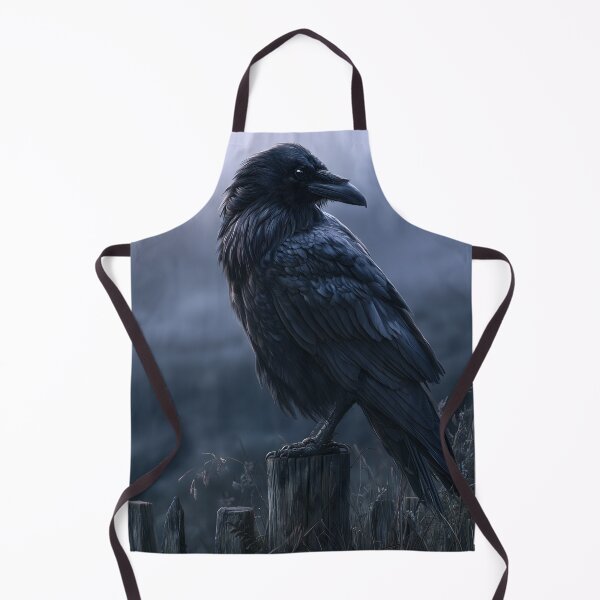 Item preview, Raven on Fence Post, Wildlife designed and sold by GuildedWordGraphics.