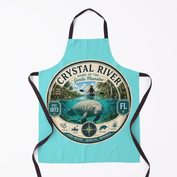 Item preview, Crystal River Badge | Home of the Gentle Manatee | Florida Springs Retro Emblem designed and sold by piketo.