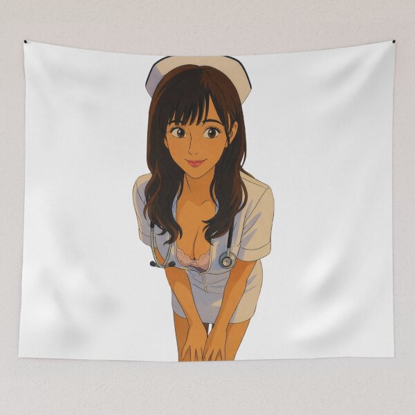 Item preview, Sweet Nurse Pin-Up | Original Anime Inspired Medical Illustration designed and sold by  Hollow Moon Studios..