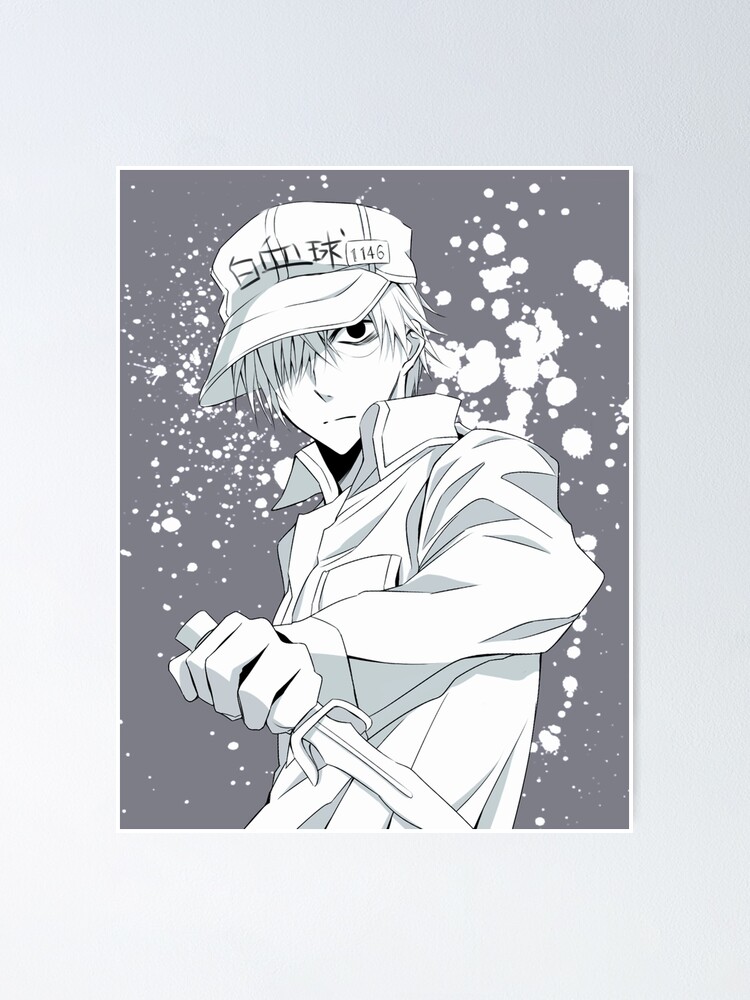 White Blood Cell  Hataraku Saibou (Cells at Work) Poster for