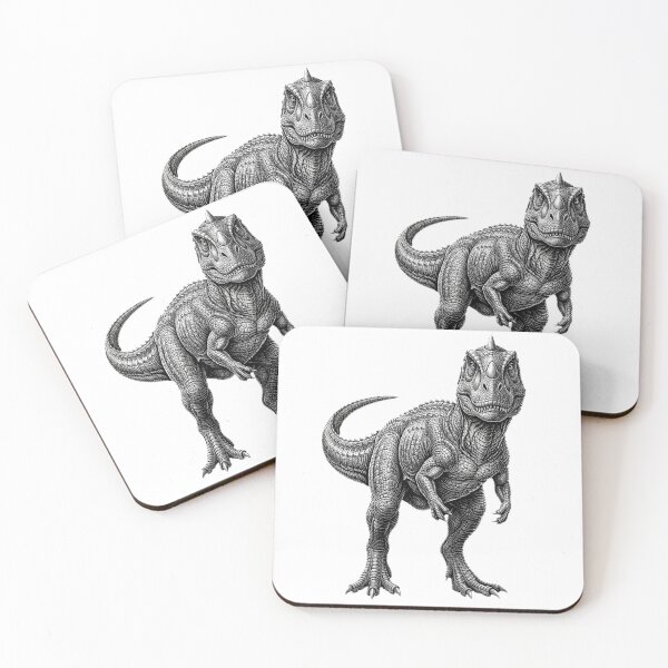 Item preview, Majungasaurus - Realistic Minimalistic Black And White designed and sold by Minimalisticaly.