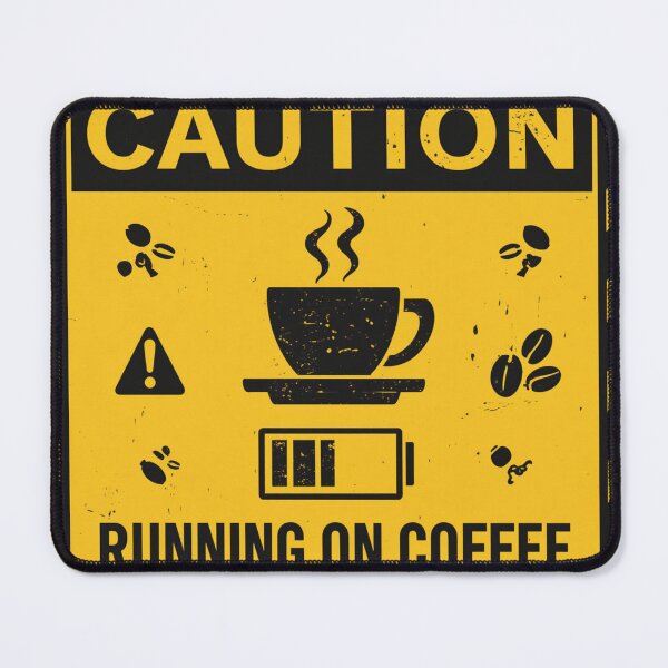 Item preview, Caution: Running on Coffee  designed and sold by FuzzDrive.