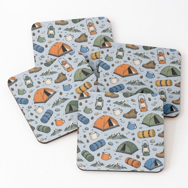 Item preview, Campfire Gear Seamless Pattern designed and sold by VerdantStudio.