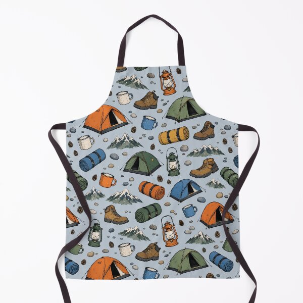 Item preview, Campfire Gear Seamless Pattern designed and sold by VerdantStudio.