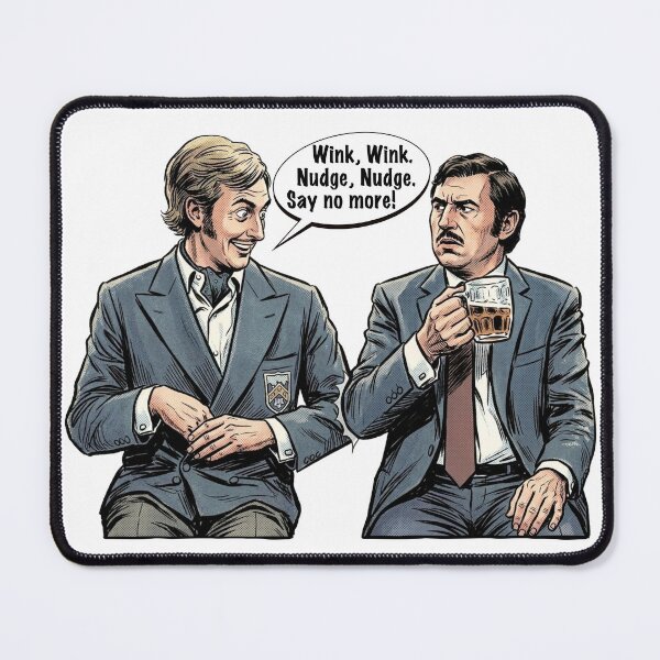 Item preview, Wink, Wink. Nudge, Nudge. Retro British Comedy Comic Art designed and sold by Deviant Logic Design.