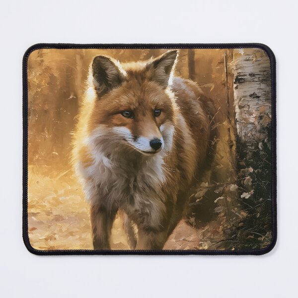 Item preview, Red Fox Prowling in Autumn Forest, Wildlife designed and sold by GuildedWordGraphics.