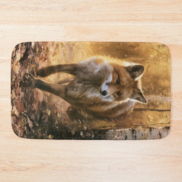 Item preview, Red Fox Prowling in Autumn Forest, Wildlife designed and sold by GuildedWordGraphics.