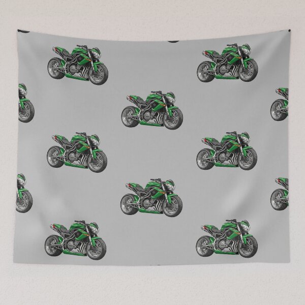 Item preview, Benelli TNT 1130 Green Italian Naked Sportbike Illustration designed and sold by Motorline44.