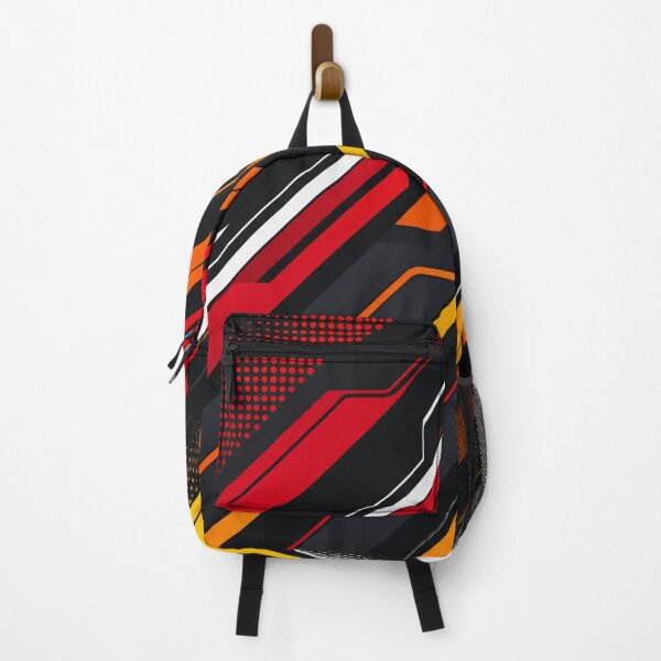 Item preview, Abstract Cyber Racing Graphic | Fire Red Orange Streetwear Art designed and sold by StarvoCorner.