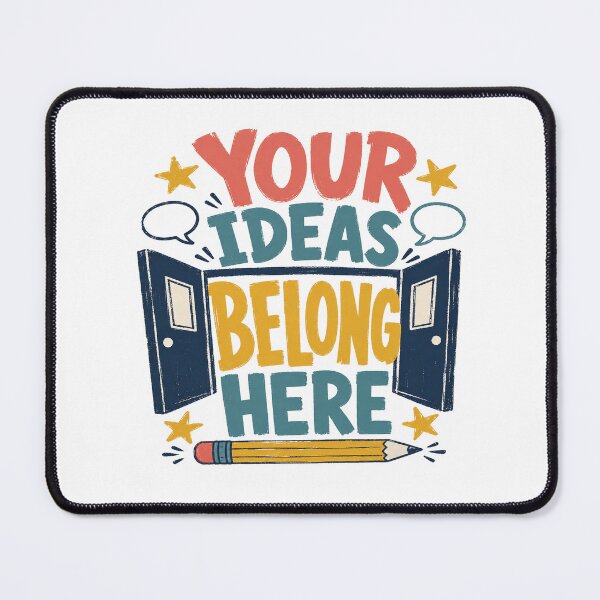 Item preview, Your Ideas Belong Here Inclusive Classroom Teacher Shirt designed and sold by POD DYNASTY | Original Print On Demand T-Shirt Graphics.