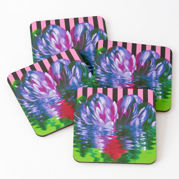 Item preview, Psychedelic Neon Bloom Over Water designed and sold by bubblegoth.