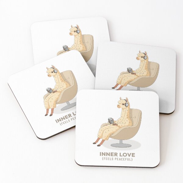 Item preview, Relaxed Alpaca Listening to Music Retro Aesthetic designed and sold by COZY VINTAGE animal.