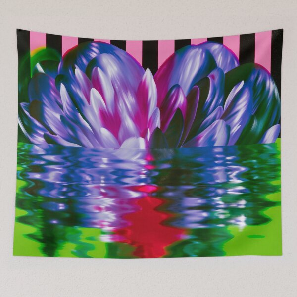 Item preview, Psychedelic Neon Bloom Over Water designed and sold by bubblegoth.