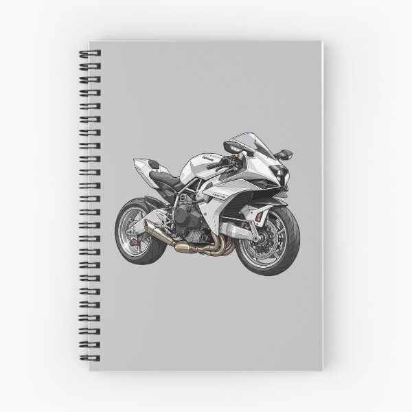 Item preview, Bimota Tesi H2 White Supercharged Italian Superbike Illustration designed and sold by Motorline44.