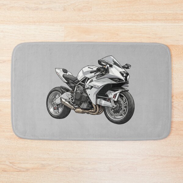 Item preview, Bimota Tesi H2 White Supercharged Italian Superbike Illustration designed and sold by Motorline44.