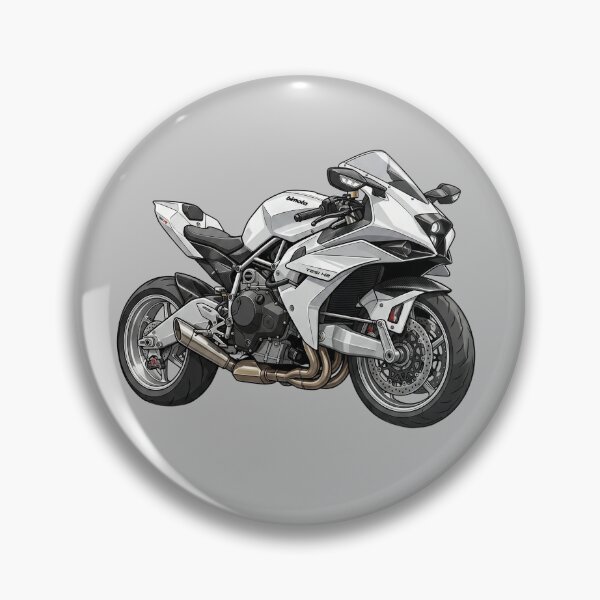 Item preview, Bimota Tesi H2 White Supercharged Italian Superbike Illustration designed and sold by Motorline44.