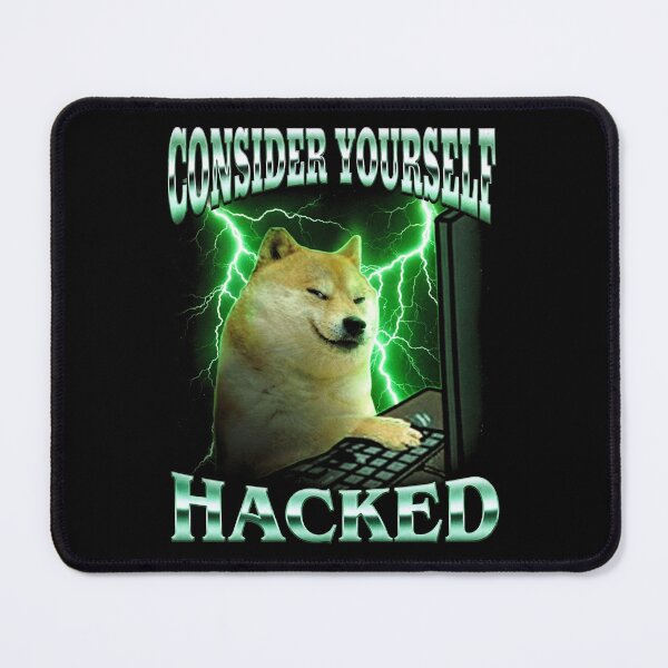 Item preview, Shiba Inu Hacker Shirt Funny Dog Meme T-Shirt Consider Yourself Hacked Tee Cyber Security Tech Humor Top Gift for Programmer Coder[Black Shirt Only] designed and sold by Off-Road-Zone.