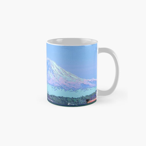 Mt Rainier from Discovery Park - Ordinary Courage - Poem Classic Mug
