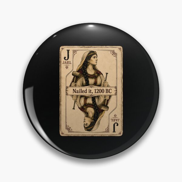 Item preview, Nailed It Jael 1200 BC Playing Card Biblical Dark Humor Illustration designed and sold by GibasVisuals.