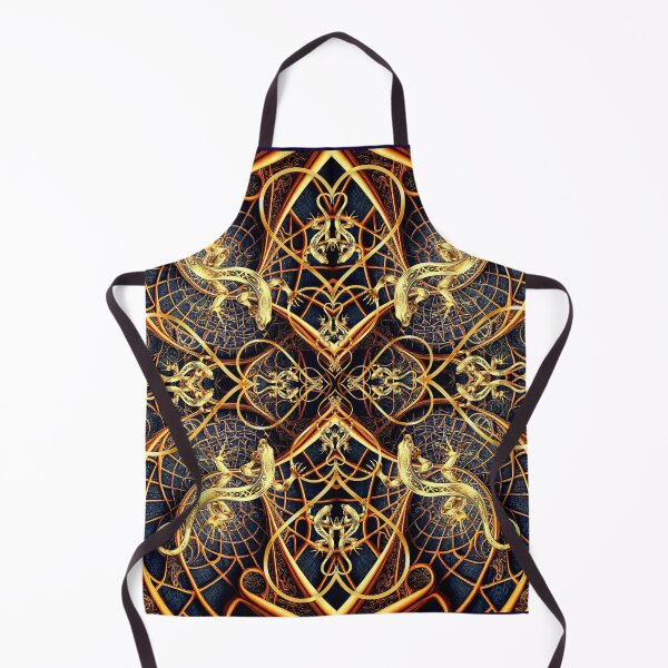 Item preview, Golden Heart Lizard Mandala Fractal designed and sold by chantalittah.