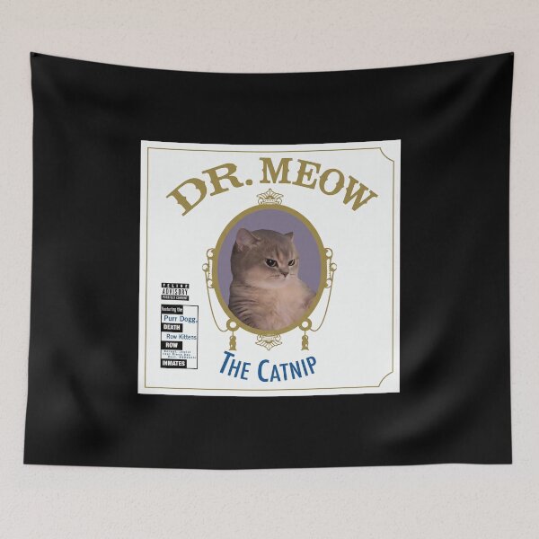 Item preview, Dr Meow Shirt Funny Hip Hop Cat T-Shirt Rap Album Cover Parody Tee Funny Cat Lover Gift West Coast Rap Cat Top Vintage Music Meme Tee  designed and sold by Off-Road-Zone.