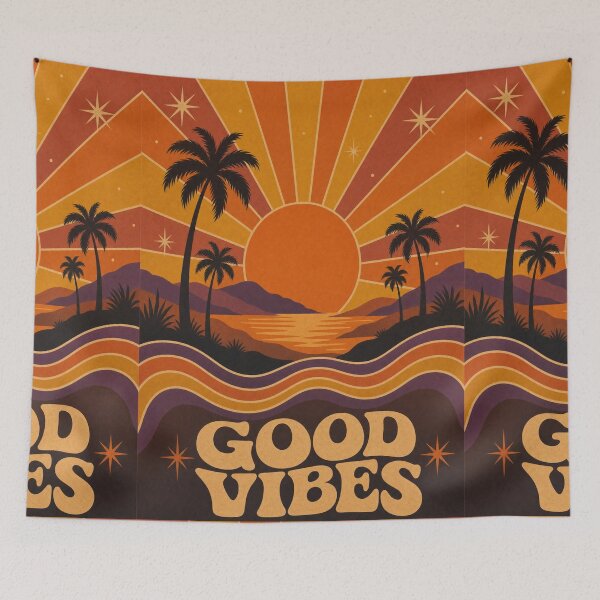 Item preview, Retro 70s Sunset Good Vibes designed and sold by Brazz Official.
