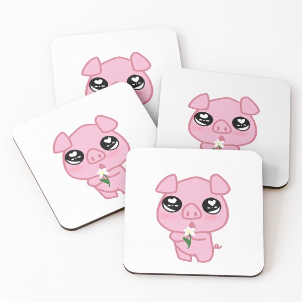 Item preview, Cute Pig with a Flower designed and sold by lilmissdarling.