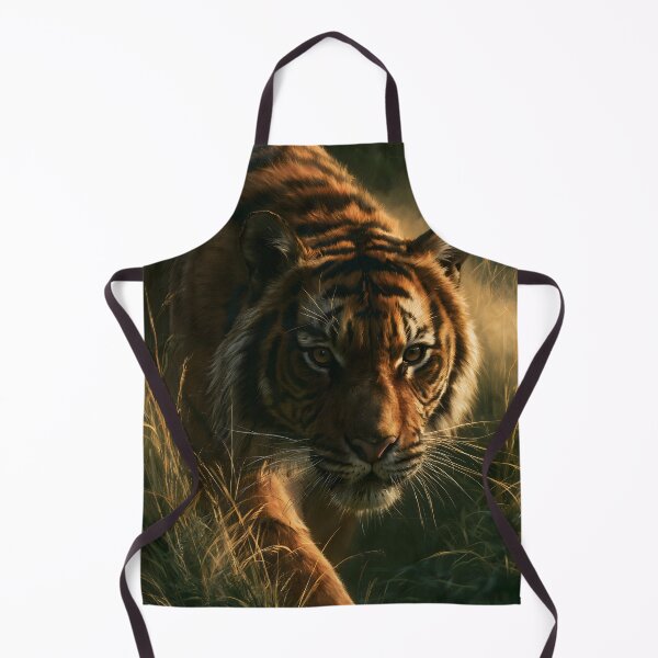 Item preview, Tiger Stalking Prey Through Jungle Grass, Wildlife designed and sold by GuildedWordGraphics.