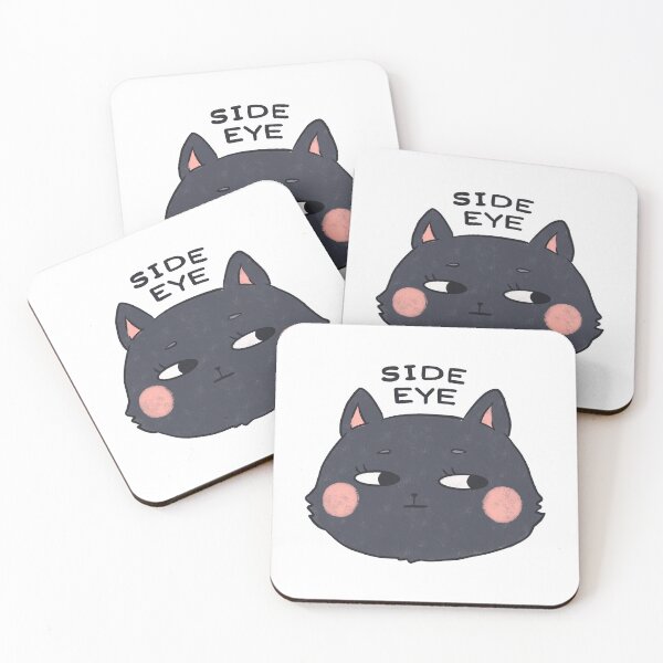 Item preview, Side Eye Black Cat - Funny Sassy Kitten Meme Sticker designed and sold by Hannah Kalma.
