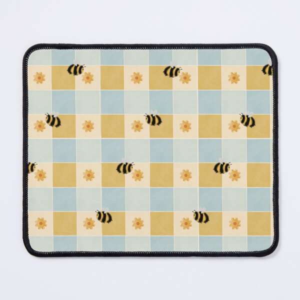 Item preview, Busy Bee Checks | Hand-Drawn Bumblebee Checkerboard Pattern designed and sold by WEBiC-ART Creative Studio.
