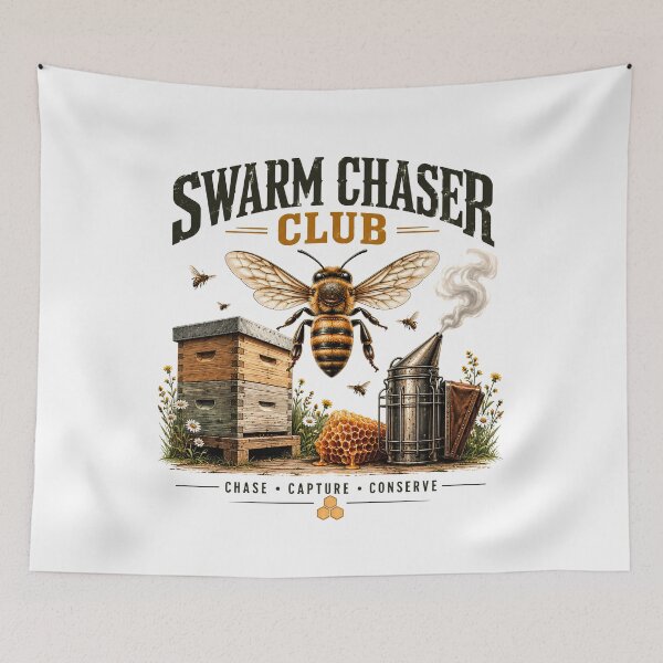 Item preview, Swarm Chaser Club Vintage Beekeeper T-Shirt | Beekeeping Bee Lover Gift Classic T-Shirt  designed and sold by podlook.
