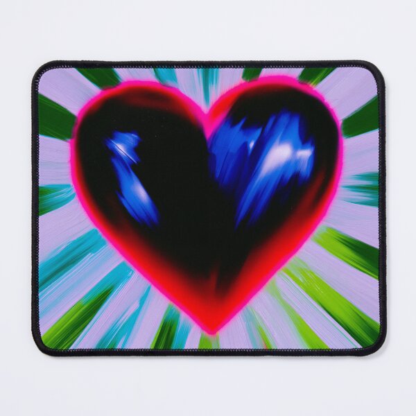 Item preview, Neon Psychedelic Heart Radiant Burst designed and sold by bubblegoth.