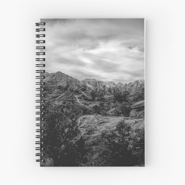 Item preview, Zion National Park Landscape in Black and White — Dramatic Sky Over Red Rock Canyon designed and sold by kornkobart.
