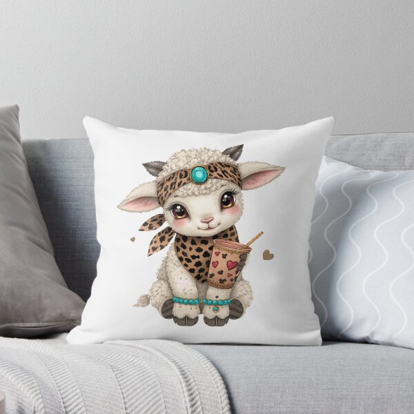 Item preview, Cute Baby Lamb Leopard Coffee Art designed and sold by Oddifys.