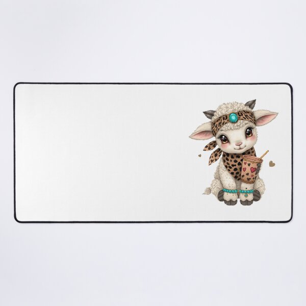 Item preview, Cute Baby Lamb Leopard Coffee Art designed and sold by Oddifys.