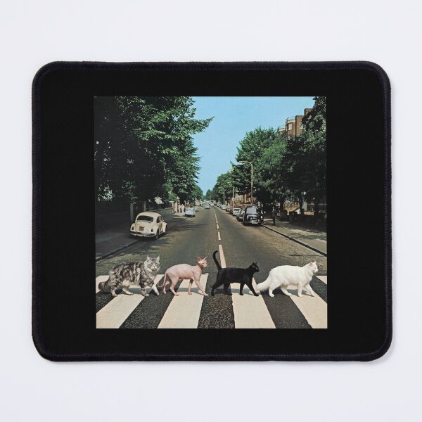 Item preview, Abbey Road Cat Shirt Funny Cat Meme T-Shirt Beatles Parody Tee Classic Rock Music Lover Gift Cute Animal Top Sarcastic Cat Fan designed and sold by Off-Road-Zone.