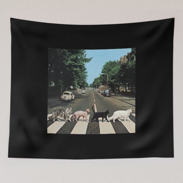 Item preview, Abbey Road Cat Shirt Funny Cat Meme T-Shirt Beatles Parody Tee Classic Rock Music Lover Gift Cute Animal Top Sarcastic Cat Fan designed and sold by Off-Road-Zone.