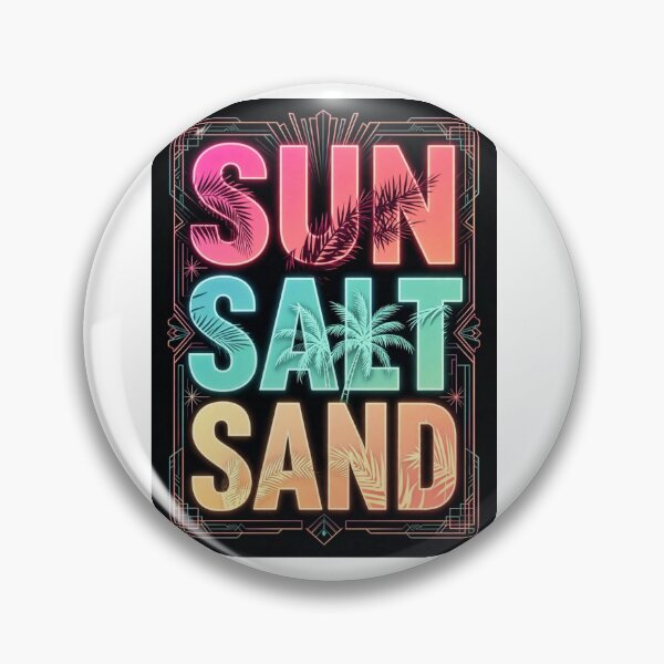 Item preview,  Sun Salt Sand Miami Neon Tropical Art Deco designed and sold by ExpressoJungle.