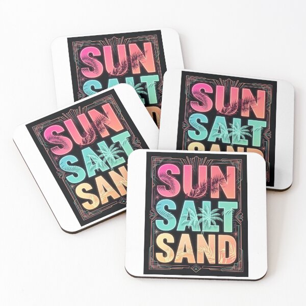 Item preview,  Sun Salt Sand Miami Neon Tropical Art Deco designed and sold by ExpressoJungle.
