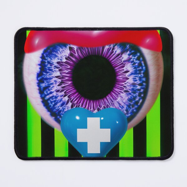 Item preview, Neon Surreal Eye With Healing Heart designed and sold by bubblegoth.