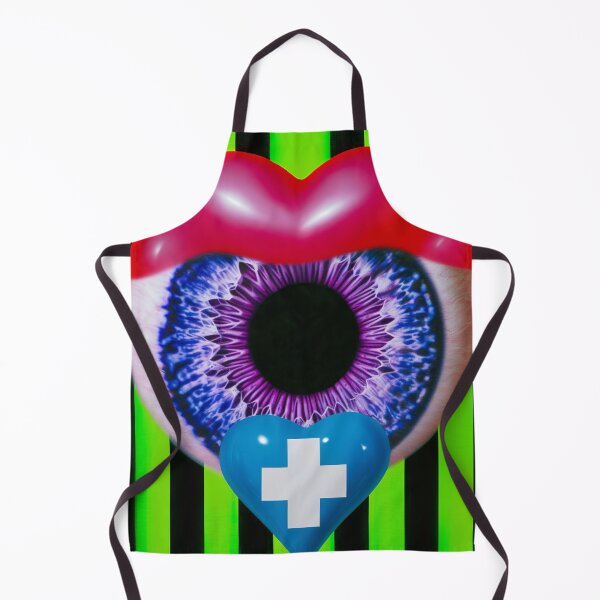 Item preview, Neon Surreal Eye With Healing Heart designed and sold by bubblegoth.